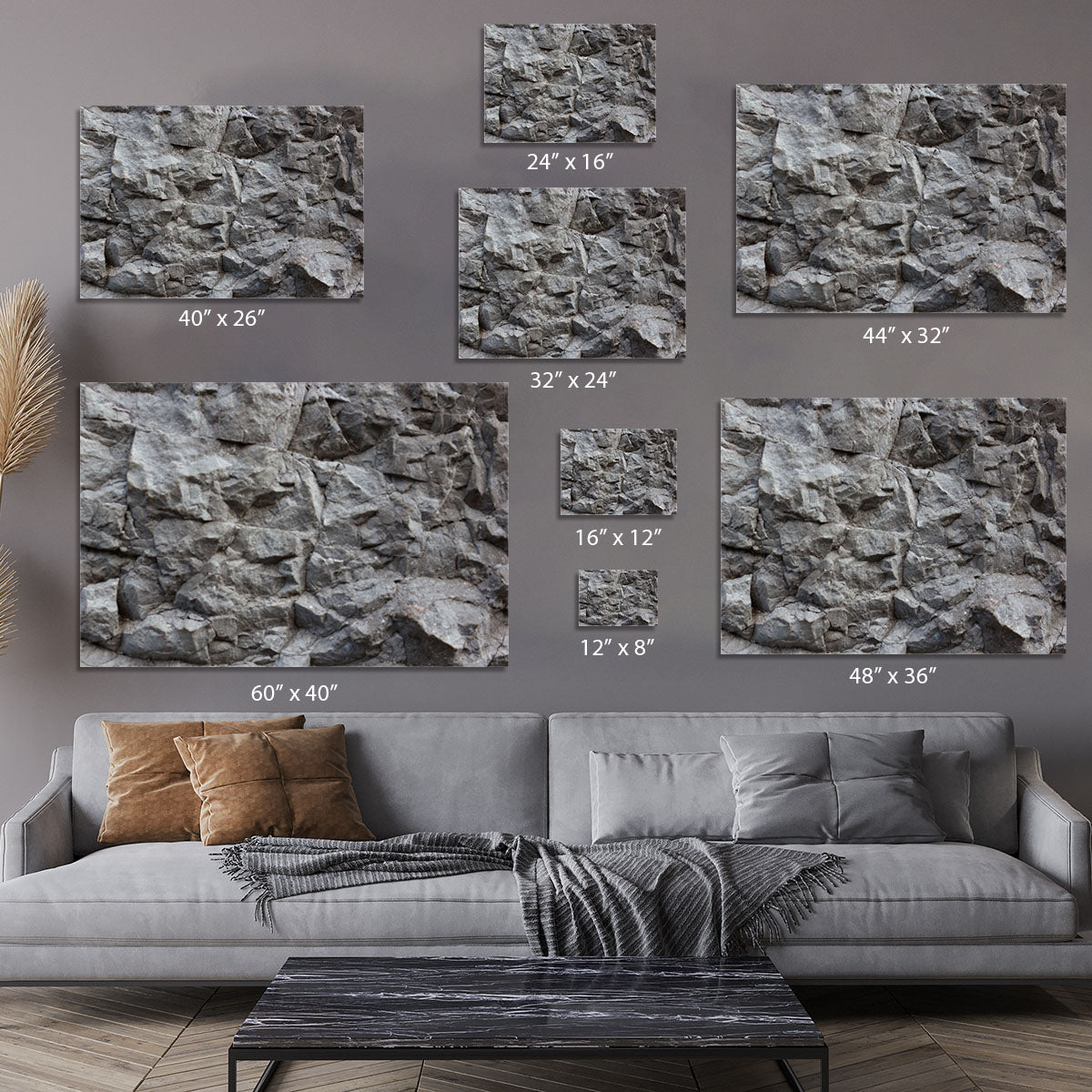 Rock texture background Canvas Print or Poster - Canvas Art Rocks - 7