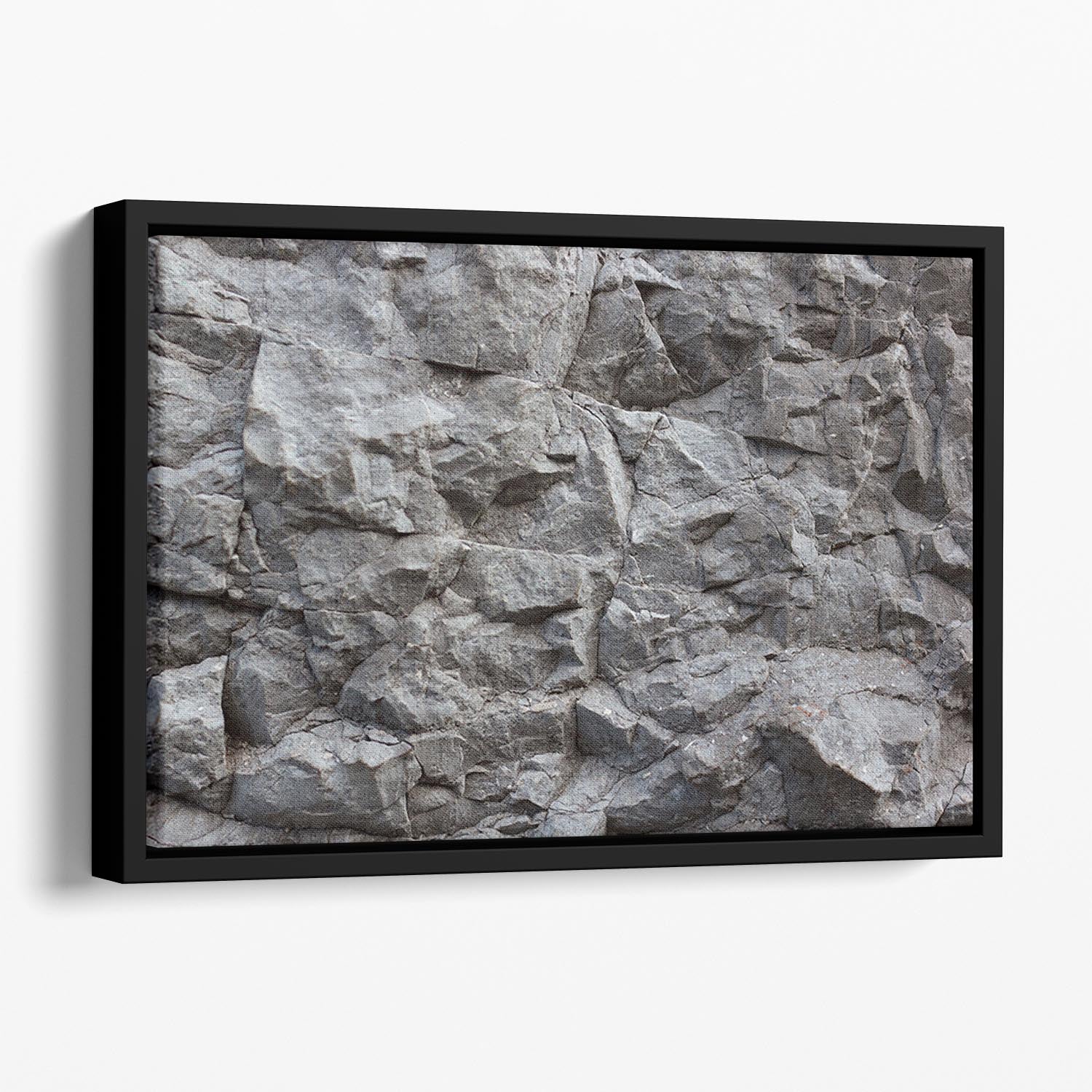 Rock texture background Floating Framed Canvas - Canvas Art Rocks - 1