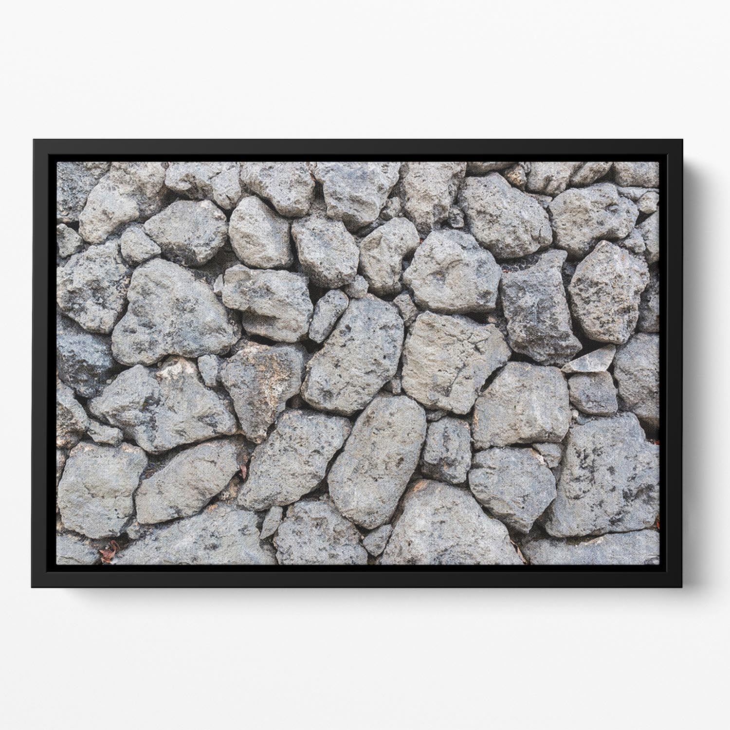 Rock wall texture Floating Framed Canvas - Canvas Art Rocks - 2