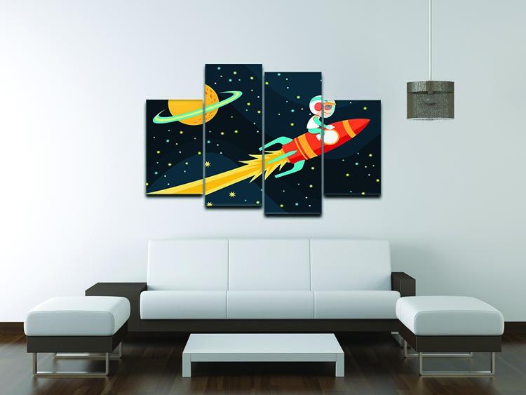 Rocket Boy 4 Split Panel Canvas - Canvas Art Rocks - 3