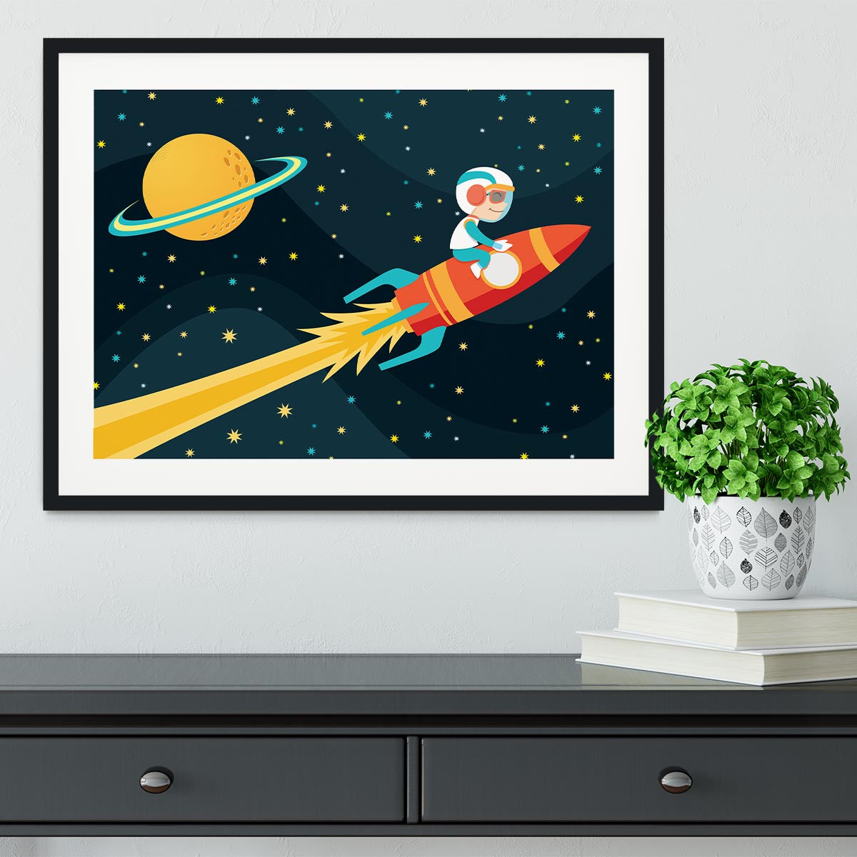 Rocket Boy Framed Print - Canvas Art Rocks - 1
