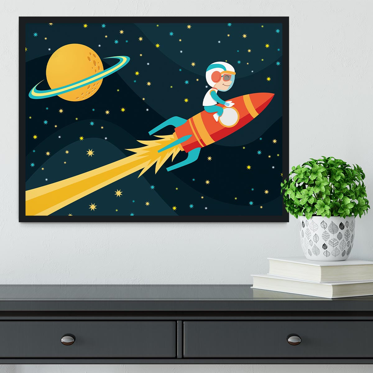 Rocket Boy Framed Print - Canvas Art Rocks - 2