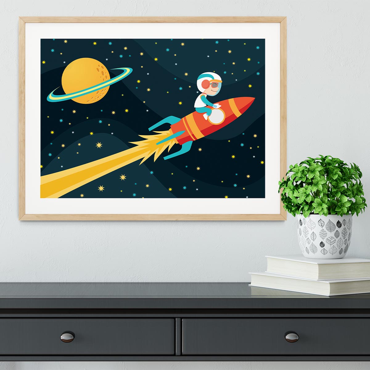 Rocket Boy Framed Print - Canvas Art Rocks - 3