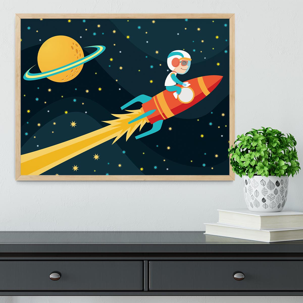 Rocket Boy Framed Print - Canvas Art Rocks - 4
