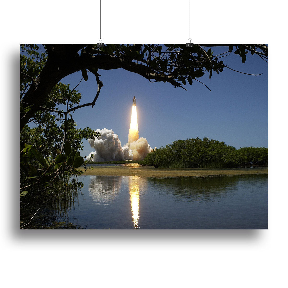 Rocket Over Lake Canvas Print or Poster - Canvas Art Rocks - 2