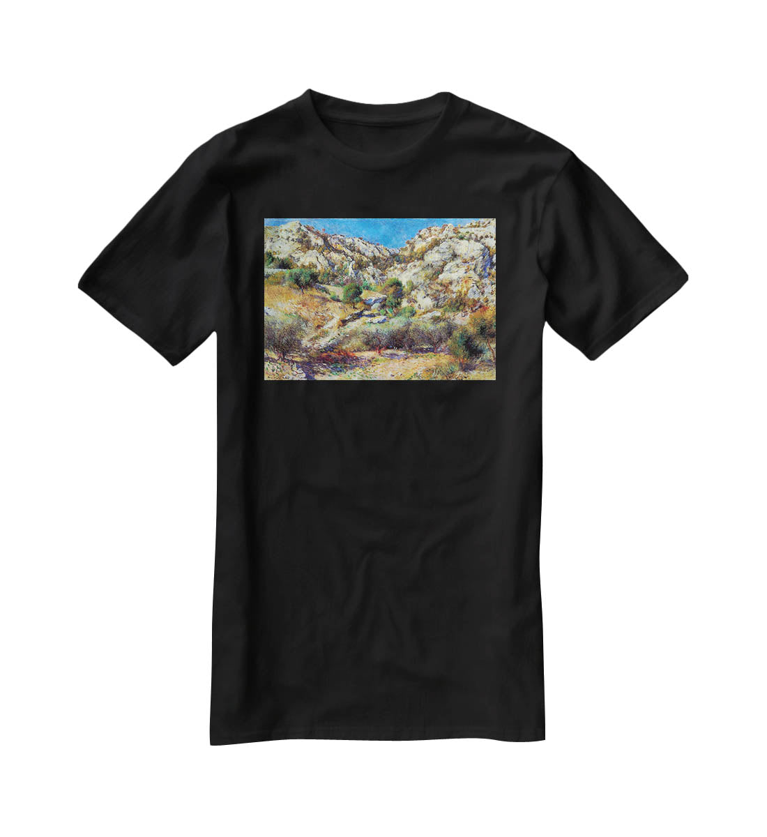 Rocks at LEstage by Renoir T-Shirt - Canvas Art Rocks - 1