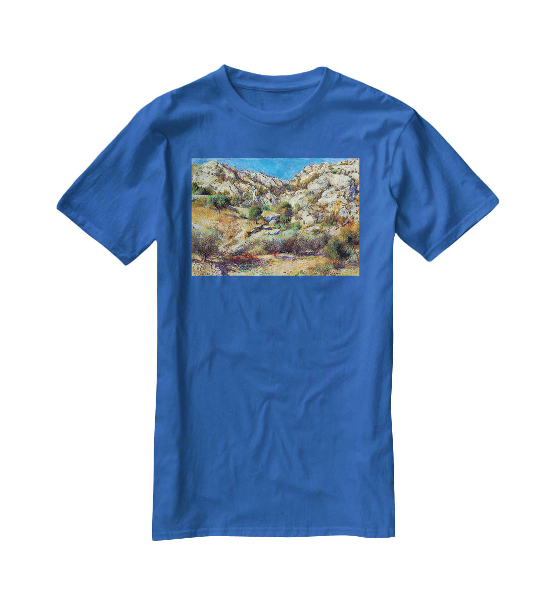 Rocks at LEstage by Renoir T-Shirt - Canvas Art Rocks - 2
