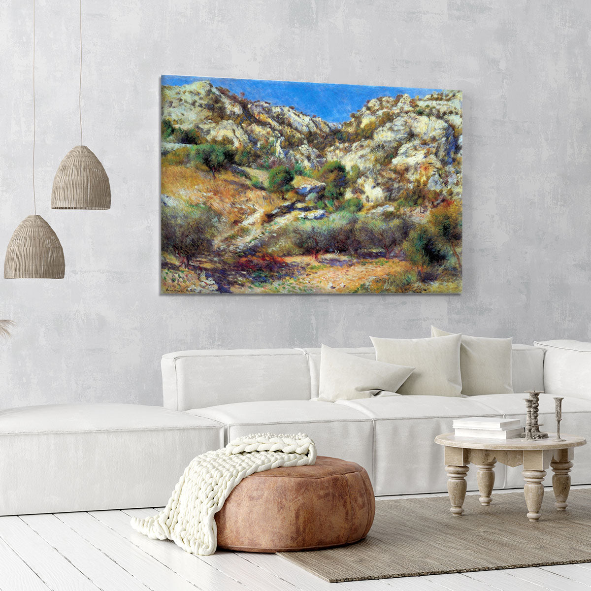 Rocks at LEstage by Renoir Canvas Print or Poster - Canvas Art Rocks - 6