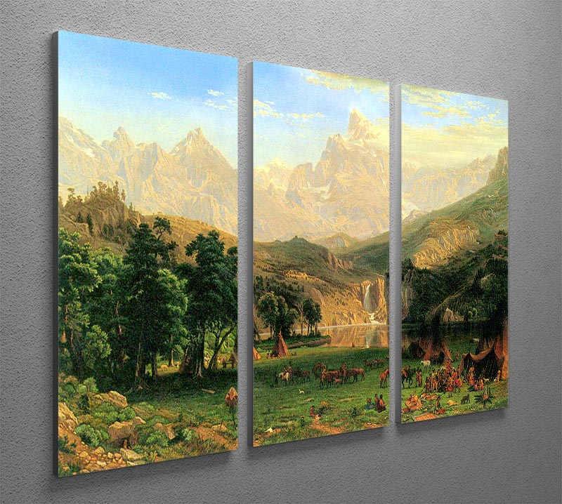 Rocky Montains at Lander's Peak by Bierstadt 3 Split Panel Canvas Print - Canvas Art Rocks - 2
