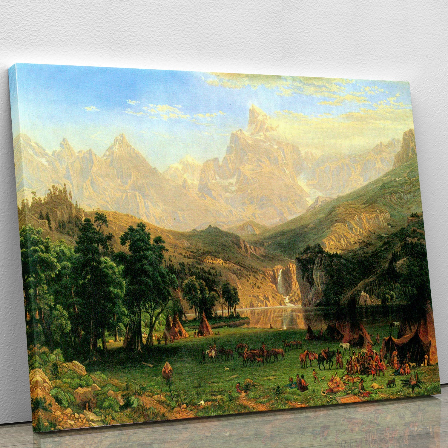 Rocky Montains at Lander's Peak by Bierstadt Canvas Print or Poster - Canvas Art Rocks - 1