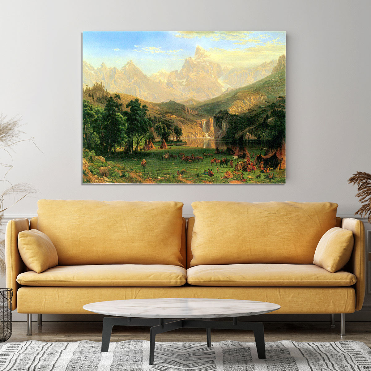 Rocky Montains at Lander's Peak by Bierstadt Canvas Print or Poster - Canvas Art Rocks - 4
