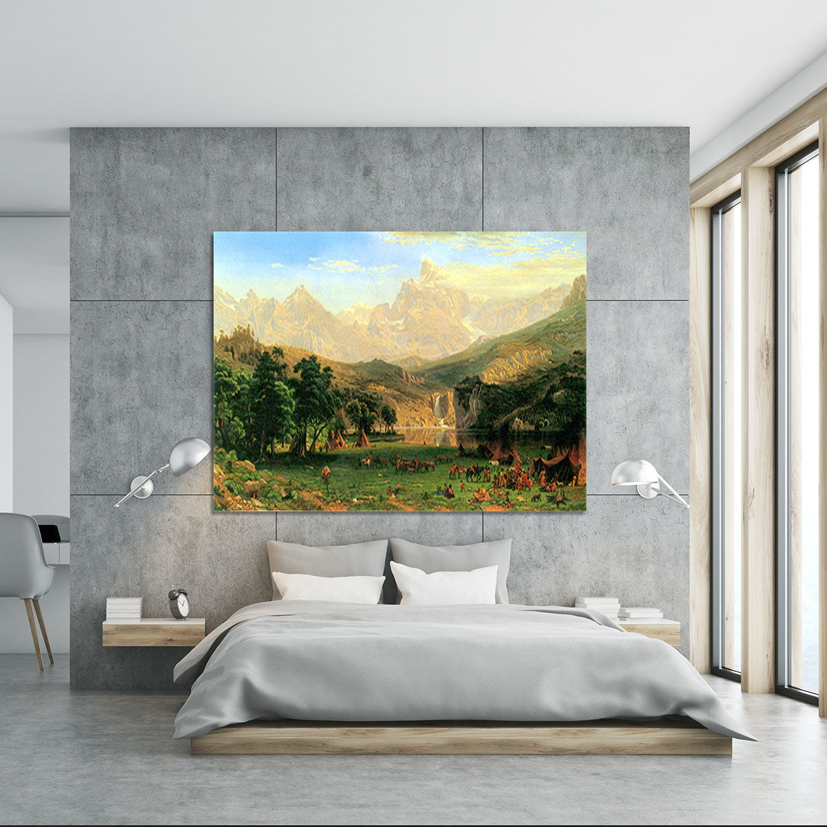 Rocky Montains at Lander's Peak by Bierstadt Canvas Print or Poster - Canvas Art Rocks - 5