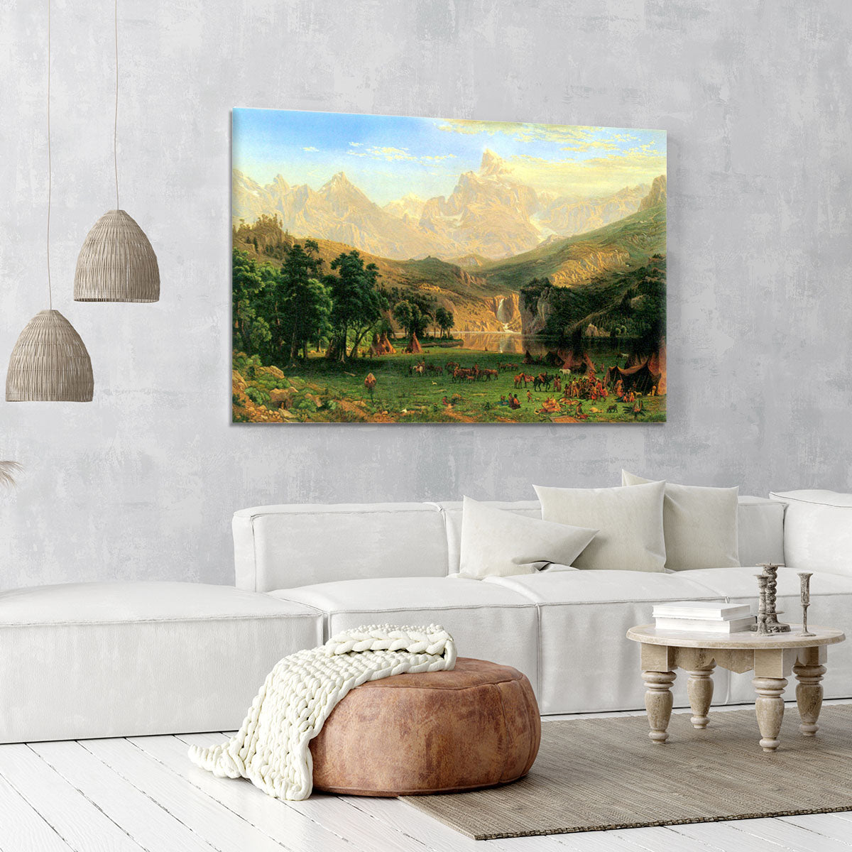 Rocky Montains at Lander's Peak by Bierstadt Canvas Print or Poster - Canvas Art Rocks - 6