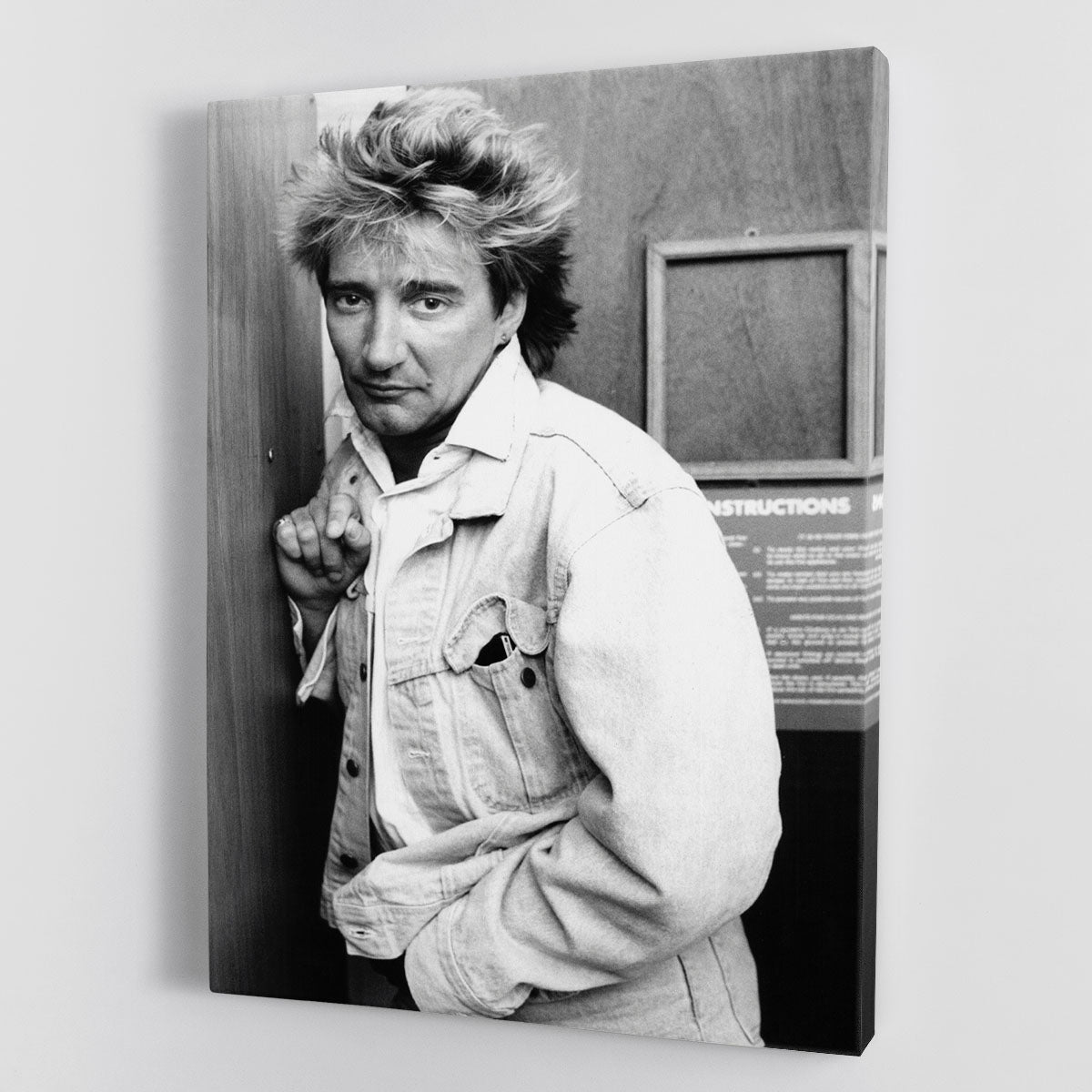Rod Stewart in 1986 Canvas Print or Poster - Canvas Art Rocks - 1