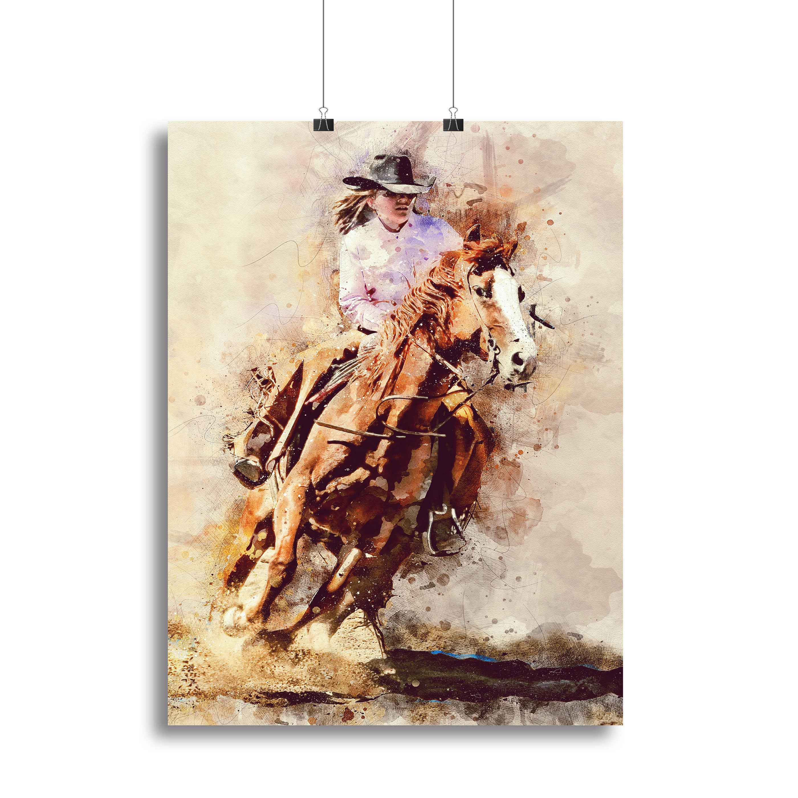 Rodeo Painting Canvas Print or Poster - Canvas Art Rocks - 2
