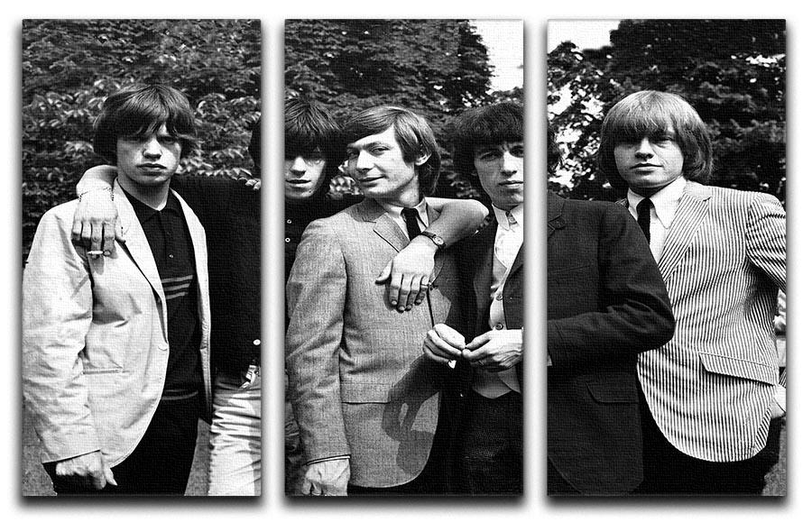 Rolling Stones 1964 3 Split Panel Canvas Print - Canvas Art Rocks - 1