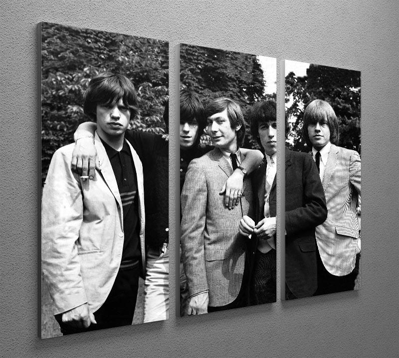 Rolling Stones 1964 3 Split Panel Canvas Print - Canvas Art Rocks - 2