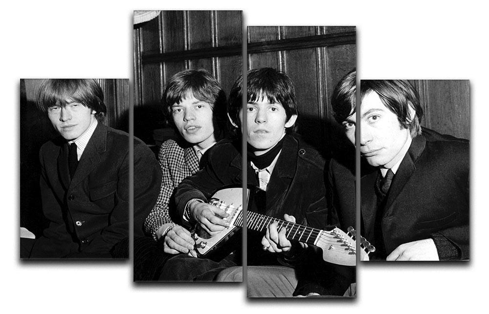 Rolling Stones donate guitar 4 Split Panel Canvas  - Canvas Art Rocks - 1