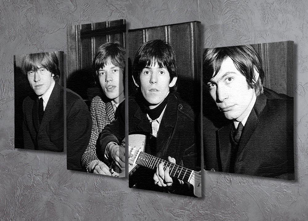 Rolling Stones donate guitar 4 Split Panel Canvas - Canvas Art Rocks - 2