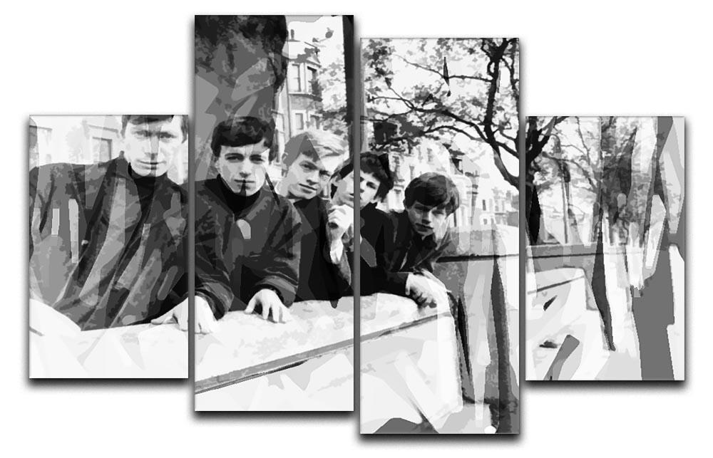Rolling Stones early days 4 Split Panel Canvas  - Canvas Art Rocks - 1