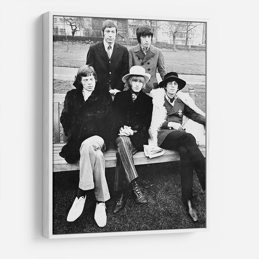Rolling Stones on a bench HD Metal Print
