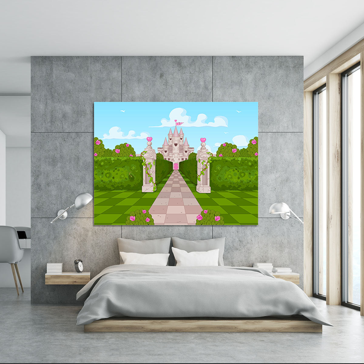 Romantic Castle Landscape Canvas Print or Poster - Canvas Art Rocks - 5