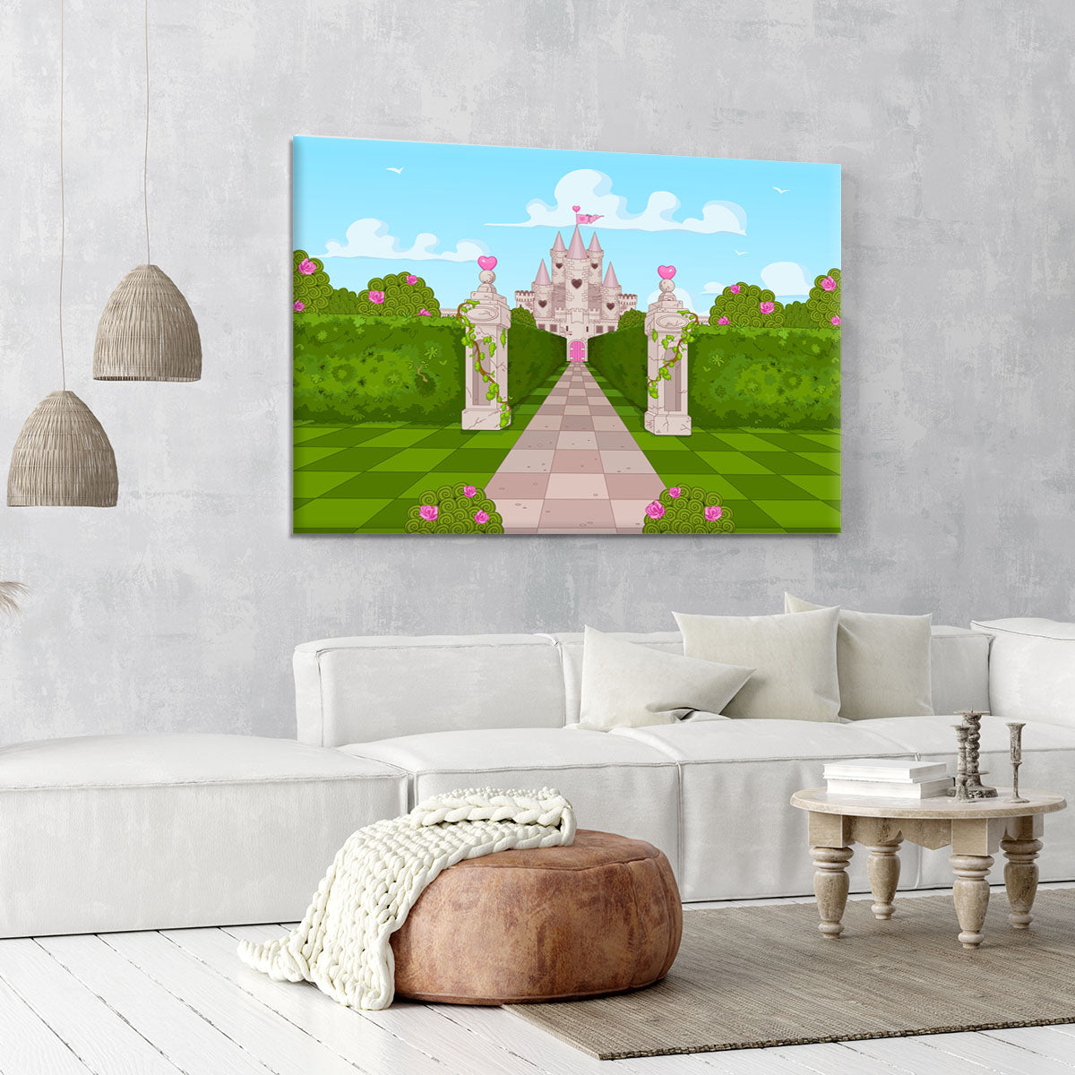 Romantic Castle Landscape Canvas Print or Poster - Canvas Art Rocks - 6
