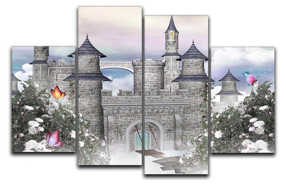 Romantic castle 4 Split Panel Canvas  - Canvas Art Rocks - 1