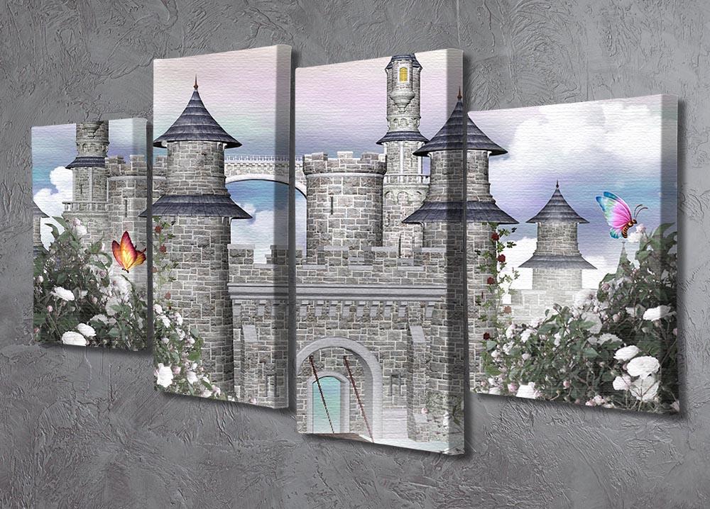 Romantic castle 4 Split Panel Canvas - Canvas Art Rocks - 2