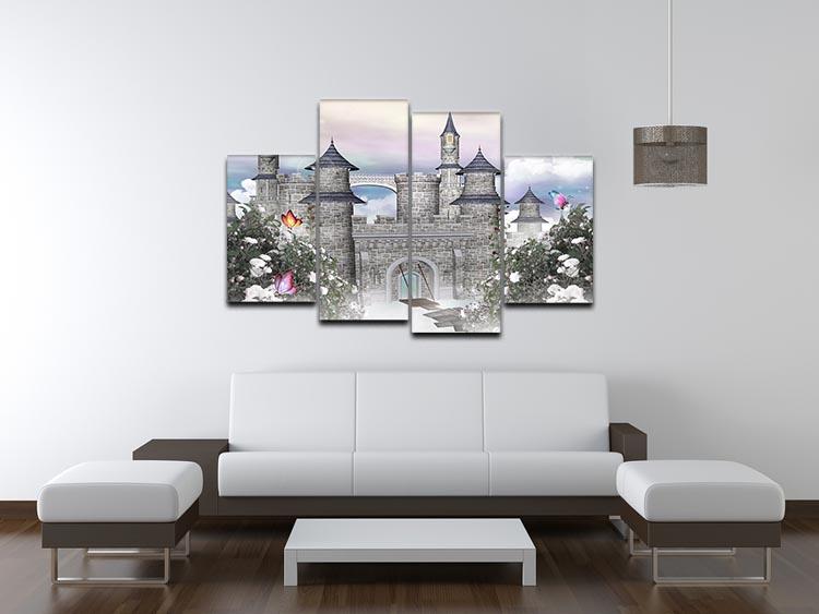 Romantic castle 4 Split Panel Canvas - Canvas Art Rocks - 3