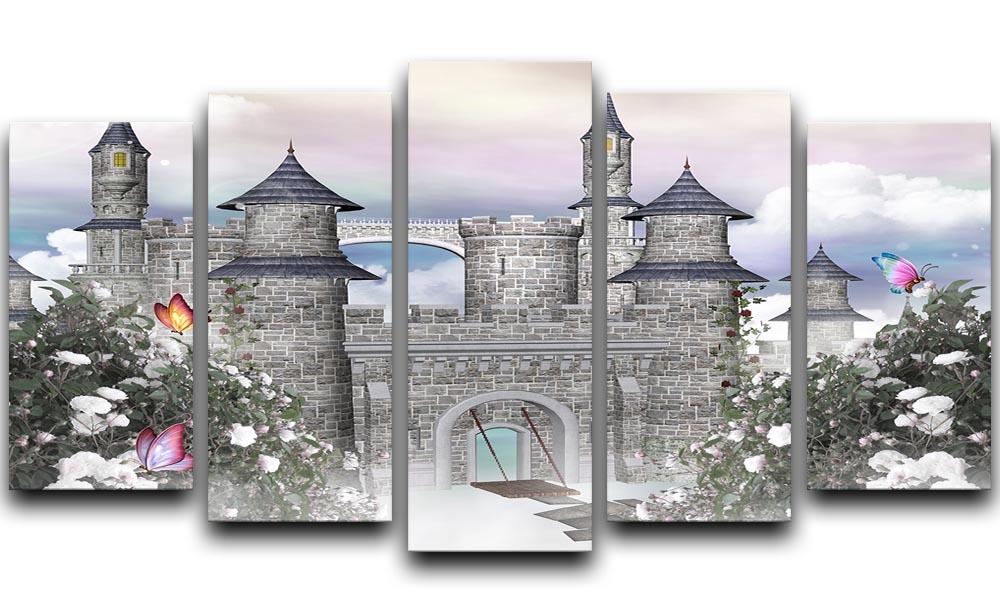 Romantic castle 5 Split Panel Canvas  - Canvas Art Rocks - 1