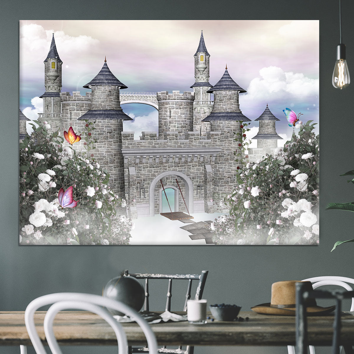 Romantic castle Canvas Print or Poster - Canvas Art Rocks - 3