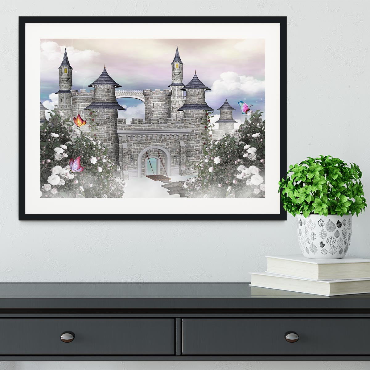 Romantic castle Framed Print - Canvas Art Rocks - 1