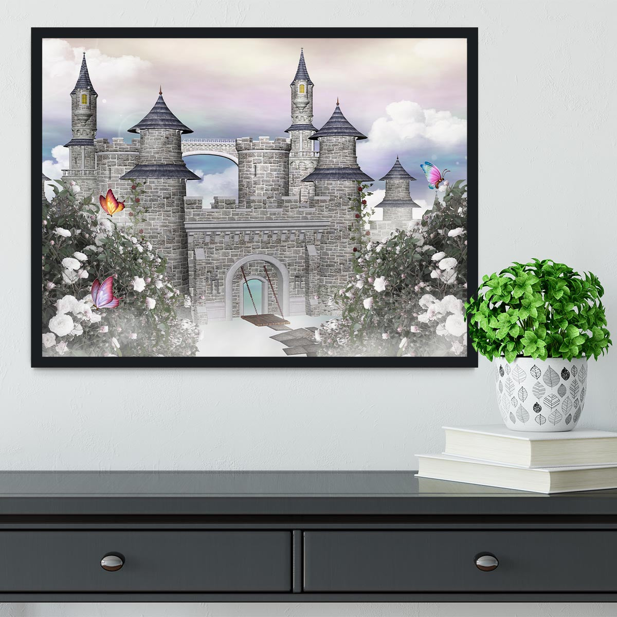 Romantic castle Framed Print - Canvas Art Rocks - 2