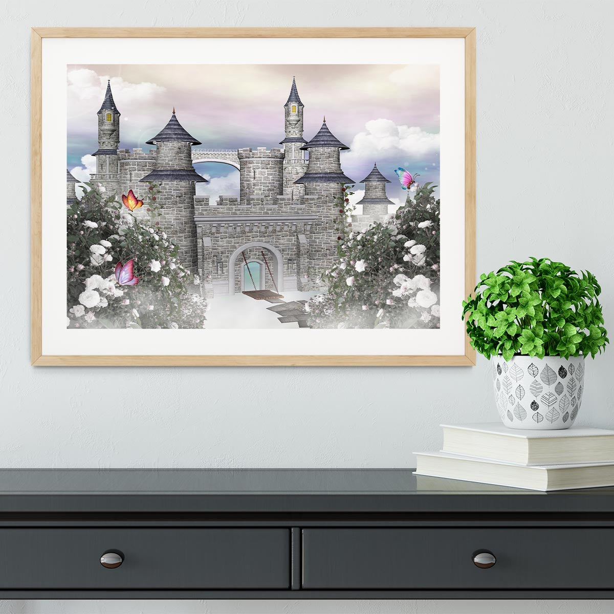 Romantic castle Framed Print - Canvas Art Rocks - 3