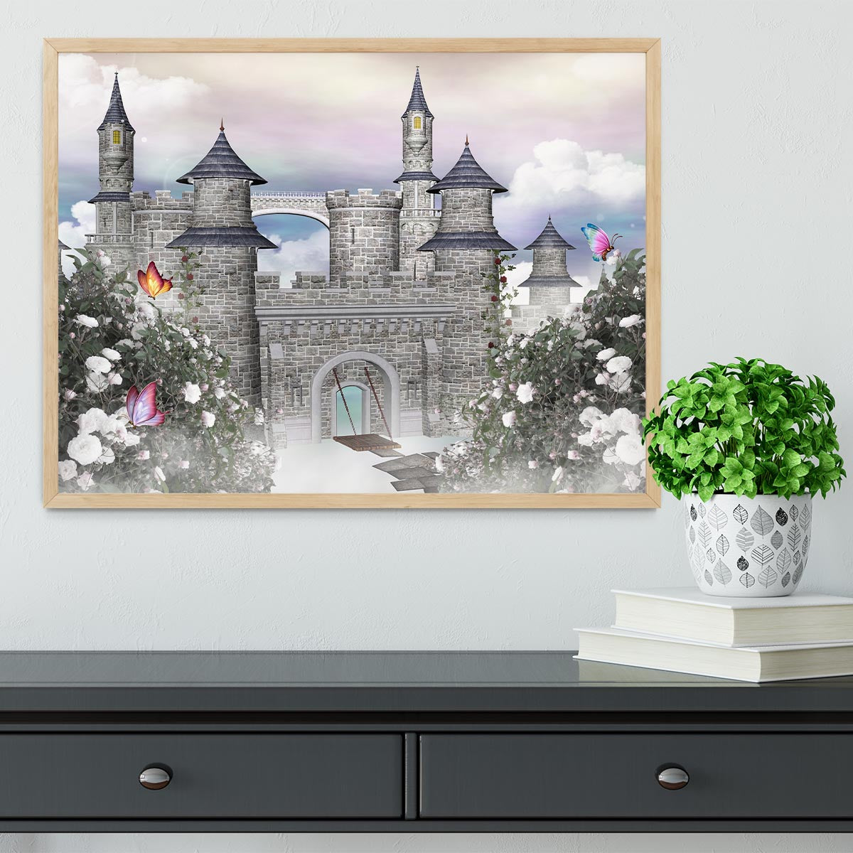 Romantic castle Framed Print - Canvas Art Rocks - 4