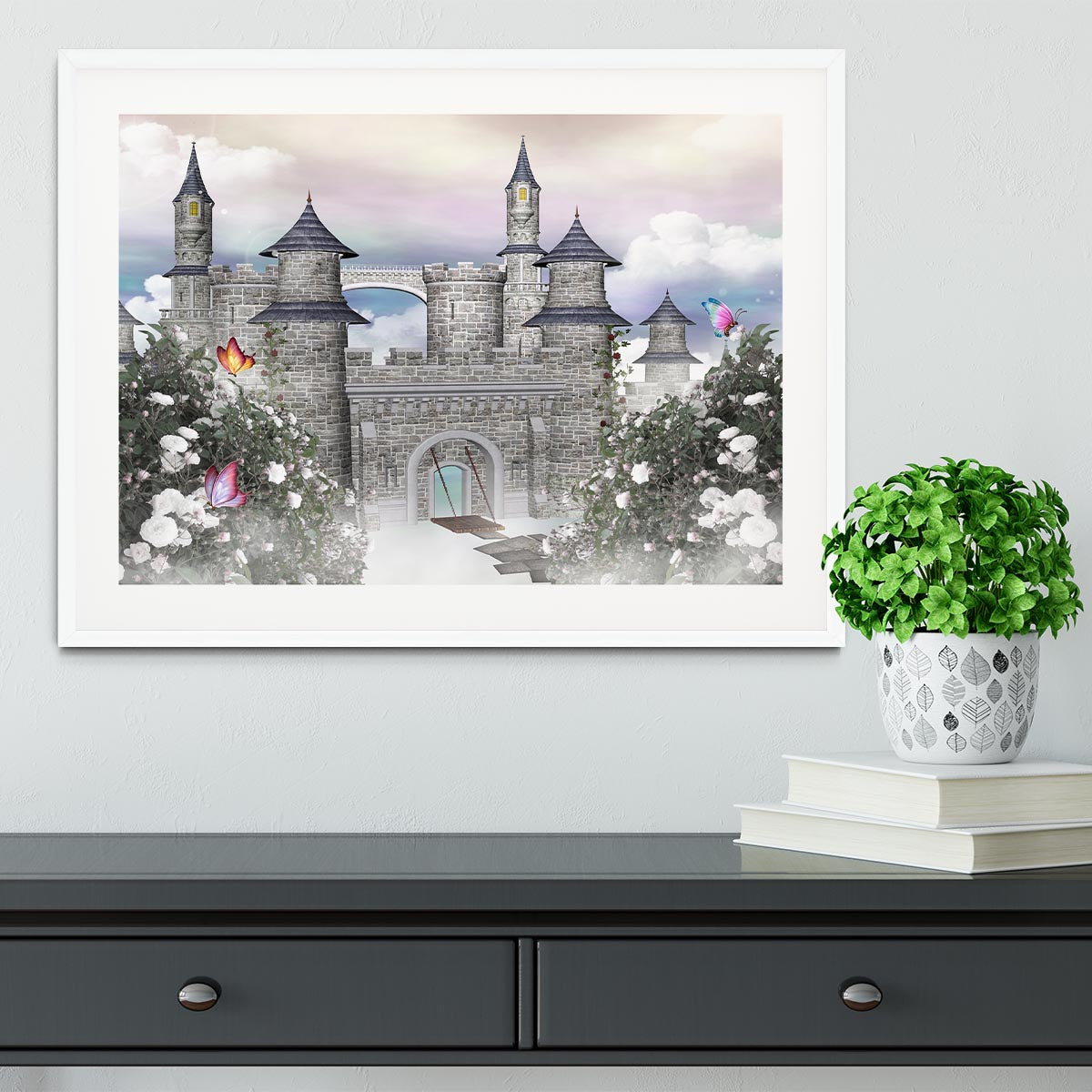 Romantic castle Framed Print - Canvas Art Rocks - 5