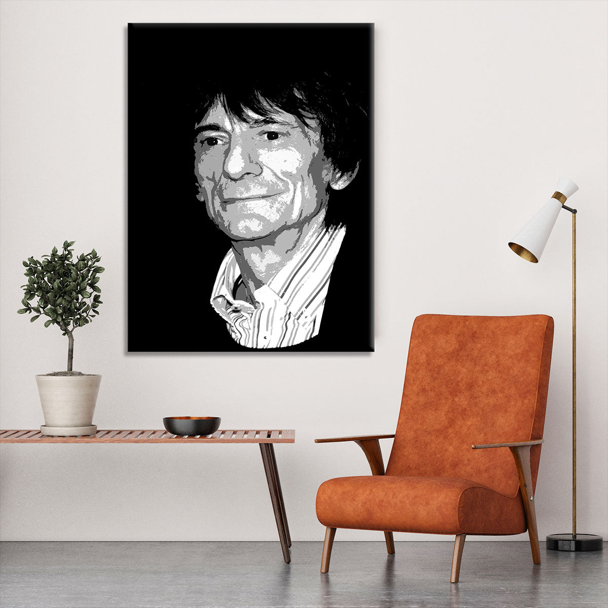Ronnie Wood The Rolling Stones Pop Art Canvas Print or Poster - Canvas Art Rocks - 6