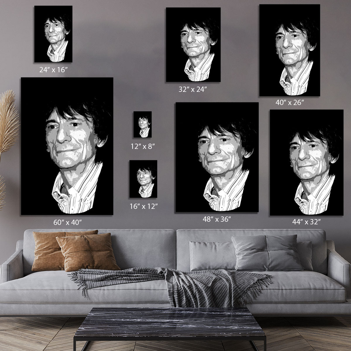Ronnie Wood The Rolling Stones Pop Art Canvas Print or Poster - Canvas Art Rocks - 7