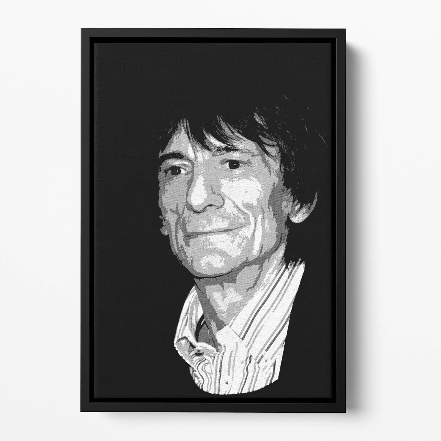 Ronnie Wood The Rolling Stones Pop Art Floating Framed Canvas