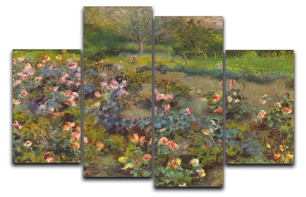 Rose Garden by Renoir 4 Split Panel Canvas  - Canvas Art Rocks - 1