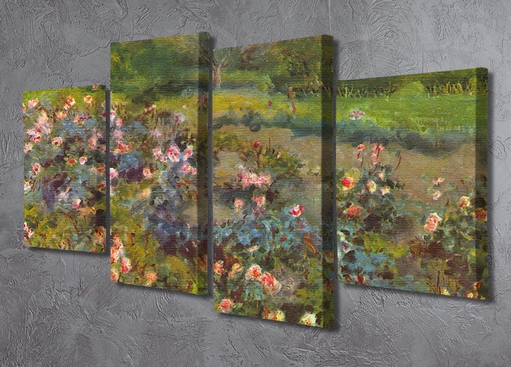 Rose Garden by Renoir 4 Split Panel Canvas - Canvas Art Rocks - 2