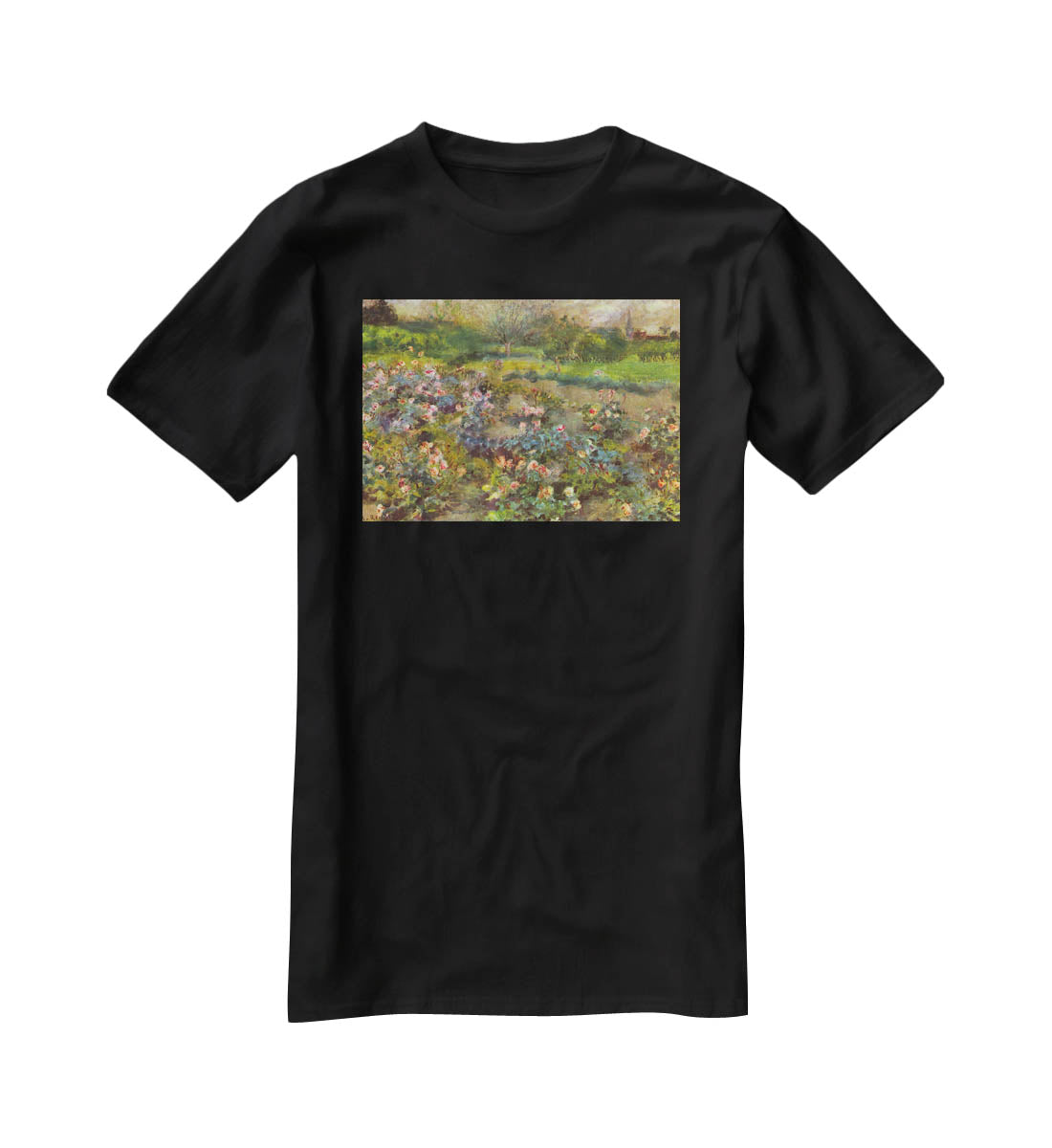 Rose Garden by Renoir T-Shirt - Canvas Art Rocks - 1