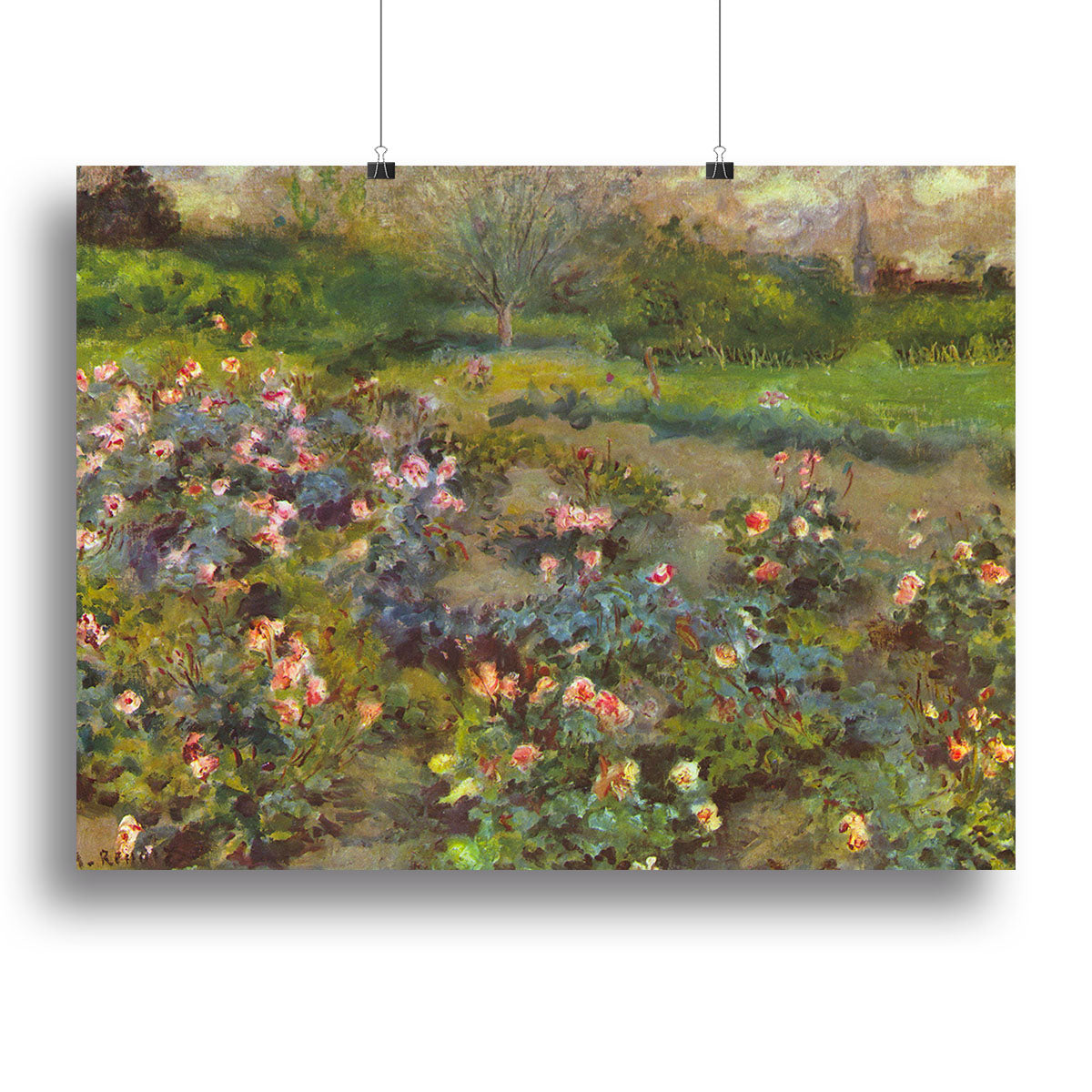Rose Garden by Renoir Canvas Print or Poster - Canvas Art Rocks - 2