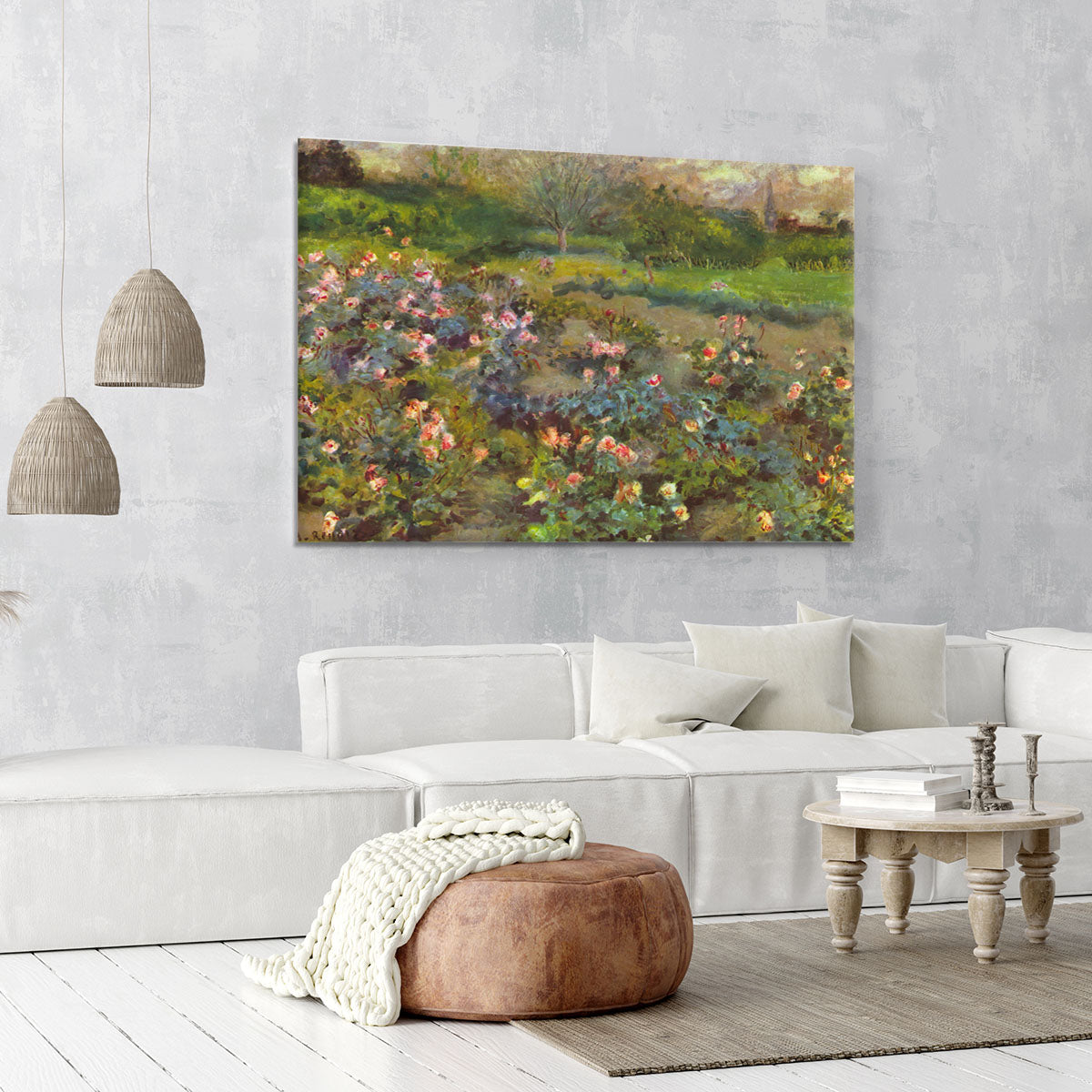 Rose Garden by Renoir Canvas Print or Poster - Canvas Art Rocks - 6