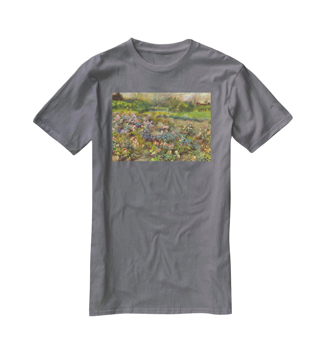 Rose Garden by Renoir T-Shirt - Canvas Art Rocks - 3