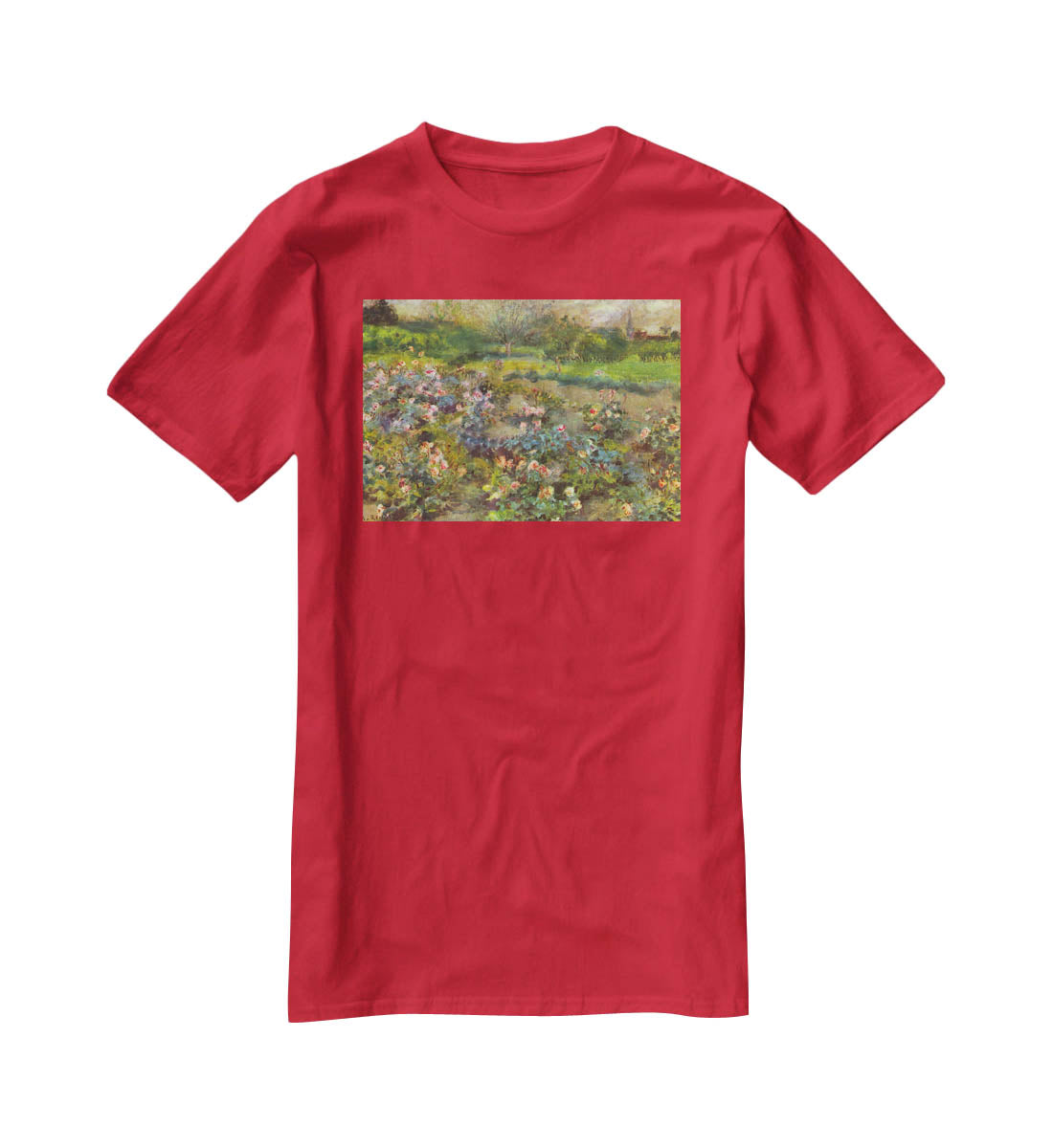 Rose Garden by Renoir T-Shirt - Canvas Art Rocks - 4