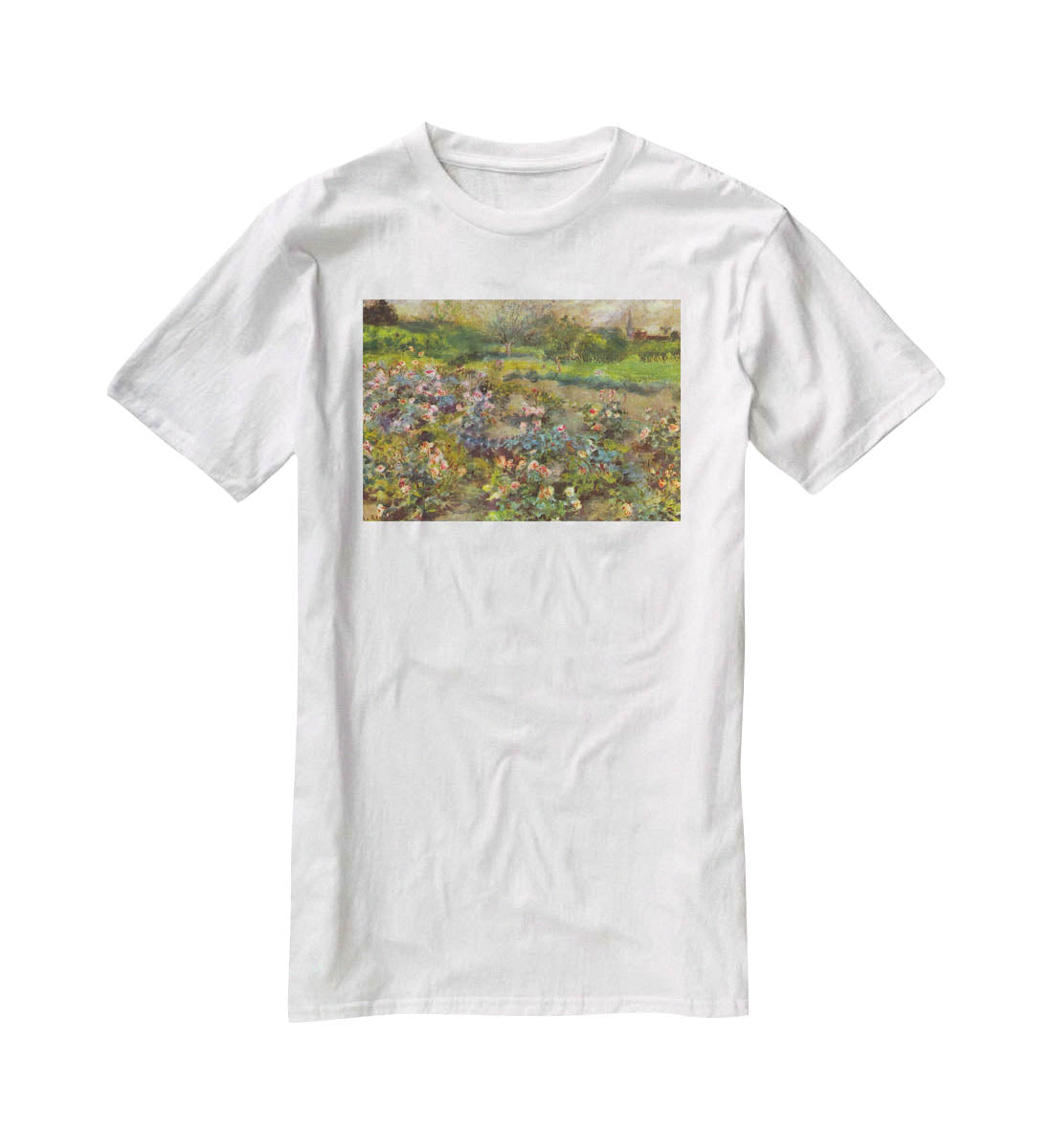 Rose Garden by Renoir T-Shirt - Canvas Art Rocks - 5