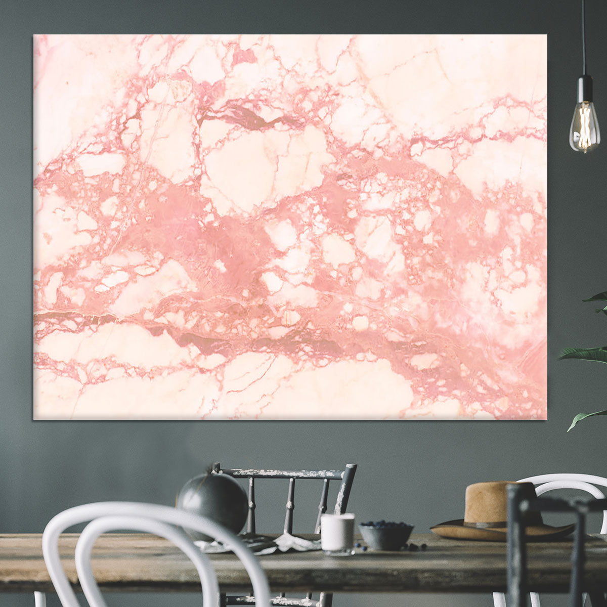 Rose Gold Marble Canvas Print or Poster - Canvas Art Rocks - 3