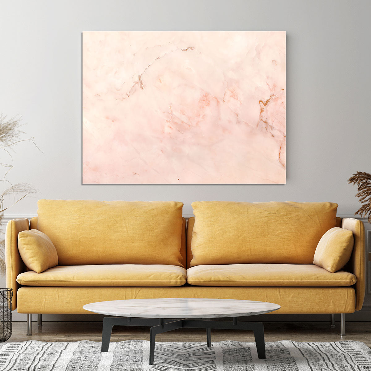 Rose Gold Minimal Marble Canvas Print or Poster - Canvas Art Rocks - 4